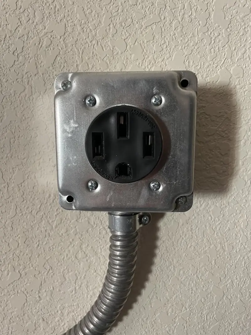NEMA 14-50 outlet installed for Electrical Panel Upgrade in Horizon West